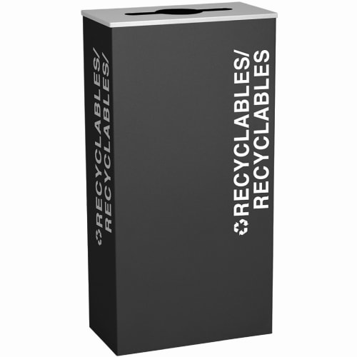 Ex-Cell Classic Kaleidoscope 17 Gallon XL Recycling Receptacle Recyclables, French / English